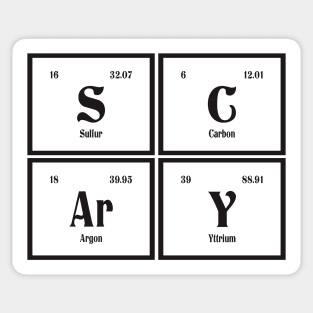 Scary | Periodic Table of Elements Sticker